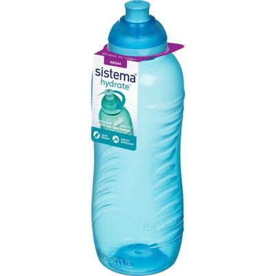 Sistema Twist 'N' Sip Drikkeflaske, 460ml, Blå Sistema Twist 'N' Sip Drikkeflaske, 460ml, Blå