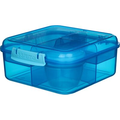 Sistema Bento Cube Lunch Madkasse, 1,25l, Blå Sistema Bento Cube Lunch Madkasse, 1,25l, Blå