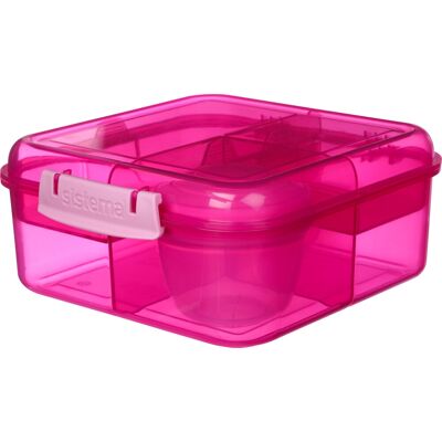 Sistema Bento Cube Lunch Madkasse, 1,25l, Pink Sistema Bento Cube Lunch Madkasse, 1,25l, Pink
