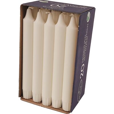 ASP-Holmblad Kronelys, Stearin, 19 Cm, Hvid, 20 Stk. ASP-Holmblad Kronelys, Stearin, 19 Cm, Hvid, 20 Stk.