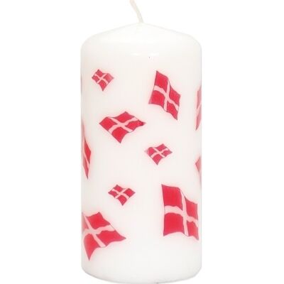 ASP-Holmblad Bloklys, 5,8x12 Cm, Dannebrogsflag ASP-Holmblad Bloklys, 5,8x12 Cm, Dannebrogsflag