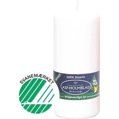 ASP-Holmblad Bloklys, Eco, Stearin, 5,8x13 Cm, Hvid ASP-Holmblad Bloklys, Eco, Stearin, 5,8x13 Cm, Hvid
