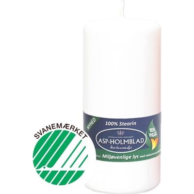 ASP-Holmblad Bloklys, Eco, Stearin, 6,8x15 Cm, Hvid ASP-Holmblad Bloklys, Eco, Stearin, 6,8x15 Cm, Hvid