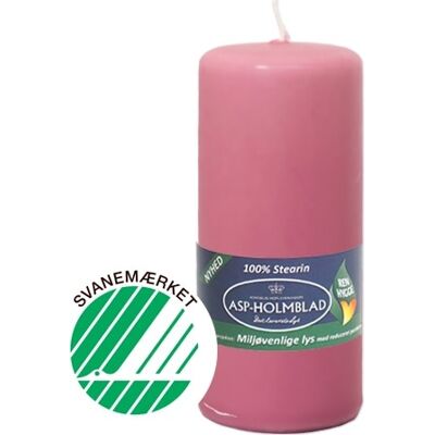 ASP-Holmblad Bloklys, Eco, Stearin, 5,8x13 Cm, Støvet Rosa ASP-Holmblad Bloklys, Eco, Stearin, 5,8x13 Cm, Støvet Rosa