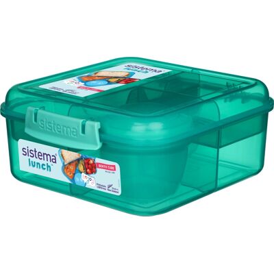 Sistema Bento Cube Lunch Madkasse, 1,25l, Grøn Sistema Bento Cube Lunch Madkasse, 1,25l, Grøn