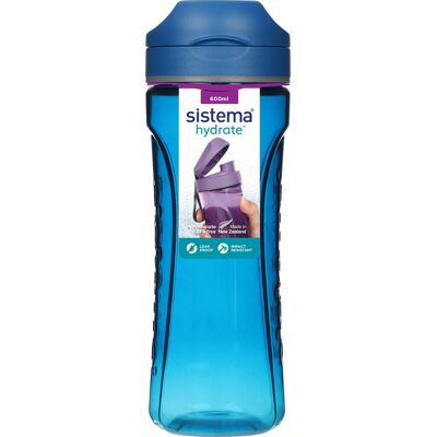 Sistema Tritan Swift Drikkeflaske, 600ml, Blå Sistema Tritan Swift Drikkeflaske, 600ml, Blå