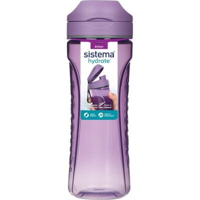 Sistema Tritan Swift Drikkeflaske, 600ml, Lilla Sistema Tritan Swift Drikkeflaske, 600ml, Lilla