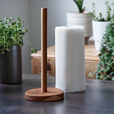 Aida Raw Køkkenrulleholder H30,6 Cm, Teak Aida Raw Køkkenrulleholder H30,6 Cm, Teak