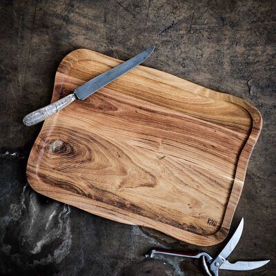 AIDA RAW Raw Teak Organisk Form Skærebræt - Køkkenredskaber AIDA RAW Raw Teak Organisk Form Skærebræt - Køkkenredskaber