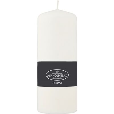 ASP-Holmblad Bloklys, Paraffin, 5,8x15 Cm, Hvid ASP-Holmblad Bloklys, Paraffin, 5,8x15 Cm, Hvid