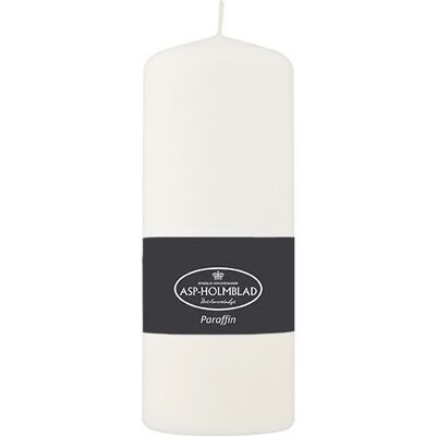 ASP-Holmblad Bloklys, Paraffin, 5,8x18 Cm, Hvid ASP-Holmblad Bloklys, Paraffin, 5,8x18 Cm, Hvid