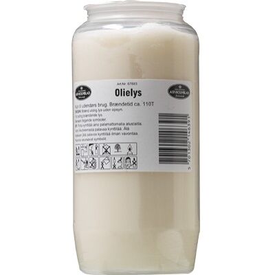 ASP-Holmblad Olielys, 110 Timer, 6,7x14cm, Hvid, 1 Stk. ASP-Holmblad Olielys, 110 Timer, 6,7x14cm, Hvid, 1 Stk.