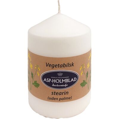 ASP-Holmblad Bloklys, Vegetabilsk Stearin, 6,8x10 Cm, Hvid ASP-Holmblad Bloklys, Vegetabilsk Stearin, 6,8x10 Cm, Hvid