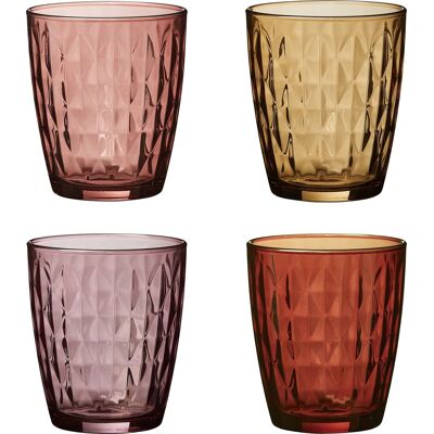 Aida Mosaic Drikkeglas, 4-Pak, Rød/amber, 34 Cl Aida Mosaic Drikkeglas, 4-Pak, Rød/amber, 34 Cl