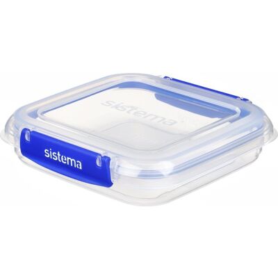 Sistema Klip It+ Square Opbevaringsboks, 520ml Sistema Klip It+ Square Opbevaringsboks, 520ml