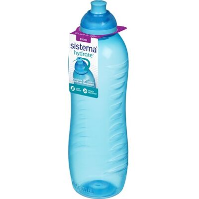 Sistema Squezze Drikkeflaske, 620ml, Blå Sistema Squezze Drikkeflaske, 620ml, Blå