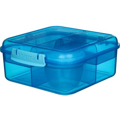 Sistema Bento Cube Lunch Madkasse, 1,25l, Blå Sistema Bento Cube Lunch Madkasse, 1,25l, Blå