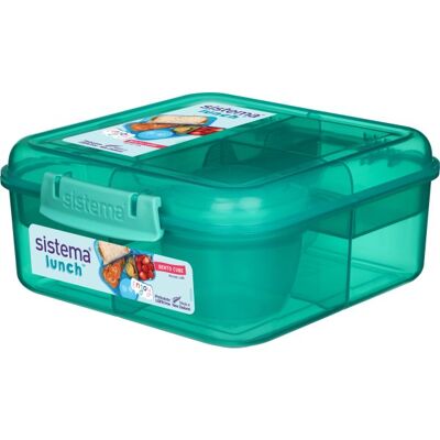 Sistema Bento Cube Lunch Madkasse, 1,25l, Grøn Sistema Bento Cube Lunch Madkasse, 1,25l, Grøn