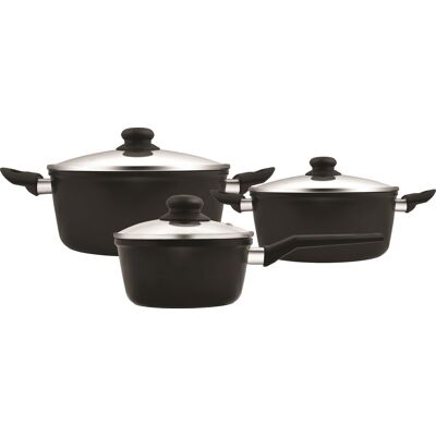 NORDFORM - Grytesett 6 stk - Sort - Cookware set NORDFORM - Grytesett 6 stk - Sort - Cookware set