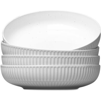 Steinverk Dybe Tallerkener 20 Cm, Hvid, 4 Stk Steinverk Dybe Tallerkener 20 Cm, Hvid, 4 Stk
