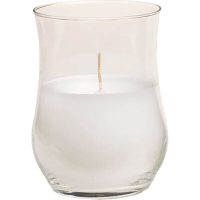 ASP-Holmblad Tulipanglas/lysbowle, Klart Glas, Hvid Stearin ASP-Holmblad Tulipanglas/lysbowle, Klart Glas, Hvid Stearin