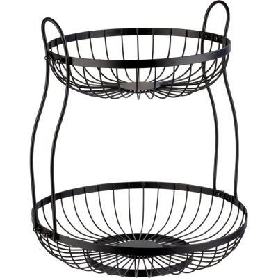 Westmark Brødkurv 2-Etager, Sort Stål, Ø25+30 Cm. Westmark Brødkurv 2-Etager, Sort Stål, Ø25+30 Cm.