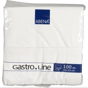 Gastro-Line Frokostserviet, 2-Lags, Hvid, 100 Stk. Gastro-Line Frokostserviet, 2-Lags, Hvid, 100 Stk.