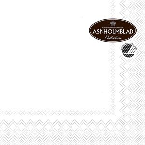 ASP-Holmblad Middagsserviet, 3-Lags, Hvid, 50 Stk. ASP-Holmblad Middagsserviet, 3-Lags, Hvid, 50 Stk.