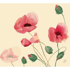 Dunisoft Middagsserviet, Poppy Charm, 60 Stk. Dunisoft Middagsserviet, Poppy Charm, 60 Stk.