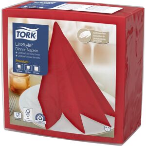 Tork Linstyle Middagsserviet, Rød, 50 Stk. Tork Linstyle Middagsserviet, Rød, 50 Stk.