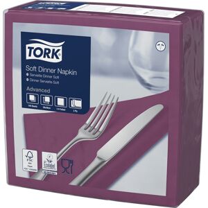 Tork Middagsserviet, 3-Lag, Lilla, 100 Stk. Tork Middagsserviet, 3-Lag, Lilla, 100 Stk.