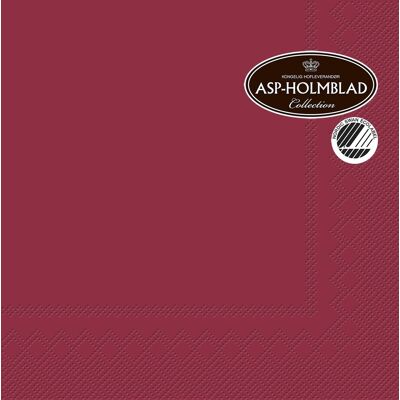 ASP-Holmblad Middagsserviet, 3-Lags, Rød, 20 Stk. ASP-Holmblad Middagsserviet, 3-Lags, Rød, 20 Stk.