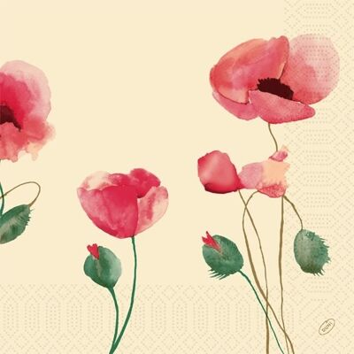 Duni Middagsserviet, 3-Lag, Poppy Charm, 250 Stk. Duni Middagsserviet, 3-Lag, Poppy Charm, 250 Stk.