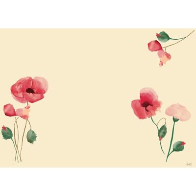 Dunicel Dækkeserviet, 30x40cm, Poppy Charm, 100stk Dunicel Dækkeserviet, 30x40cm, Poppy Charm, 100stk