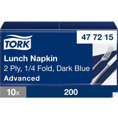 Tork Frokostserviet, 2-Lag, Blå, 200 Stk Tork Frokostserviet, 2-Lag, Blå, 200 Stk