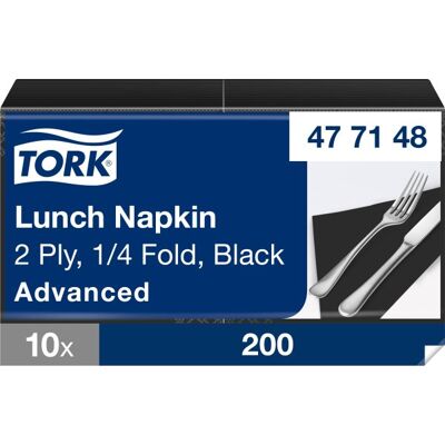 Tork Frokostserviet, 2-Lag, Sort, 200 Stk Tork Frokostserviet, 2-Lag, Sort, 200 Stk
