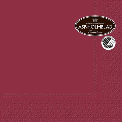 ASP-Holmblad Middagsserviet, 3-Lags, Rød, 20 Stk. ASP-Holmblad Middagsserviet, 3-Lags, Rød, 20 Stk.