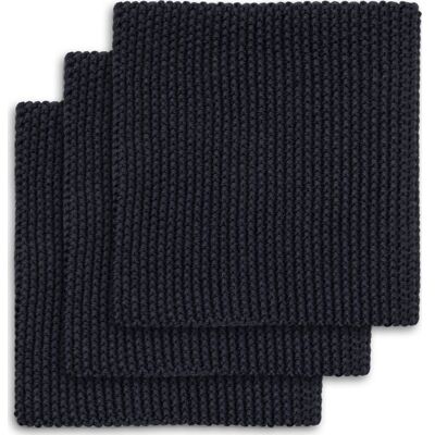 Engholm Karklud, Bomuld, 25x25 Cm, Sort, 3 Stk. Engholm Karklud, Bomuld, 25x25 Cm, Sort, 3 Stk.