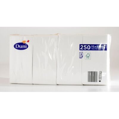 Duni Frokostserviet, 1/8 Fold, 3-Lag, Hvid, 250stk Duni Frokostserviet, 1/8 Fold, 3-Lag, Hvid, 250stk