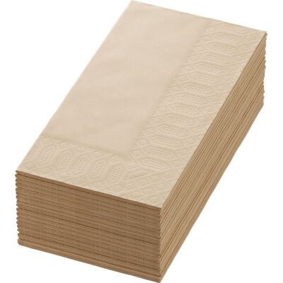 Duni Middagsserviet, 1/8, Natural Brown, 300 Stk Duni Middagsserviet, 1/8, Natural Brown, 300 Stk