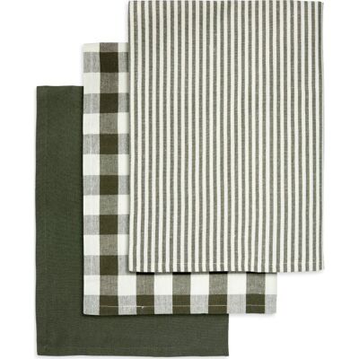 Engholm Viskestykker, Bomuld, 50x70cm, Grøn, 3 Stk Engholm Viskestykker, Bomuld, 50x70cm, Grøn, 3 Stk