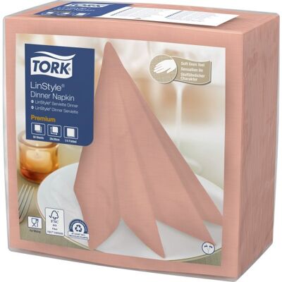 Tork Linstyle Middagsserviet, Koral, 50 Stk. Tork Linstyle Middagsserviet, Koral, 50 Stk.