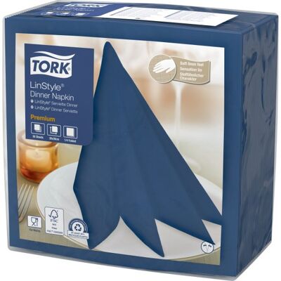 Tork Linstyle Middagsserviet, Mørkeblå, 50 Stk. Tork Linstyle Middagsserviet, Mørkeblå, 50 Stk.