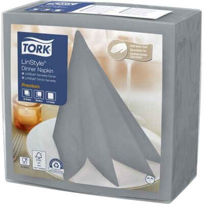 Tork Linstyle Middagsserviet, Grå, 50 Stk. Tork Linstyle Middagsserviet, Grå, 50 Stk.