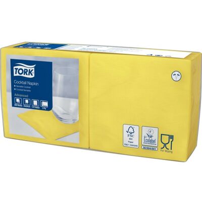 Tork Kaffeserviet, 2-Lag, Gul, 200 Stk. Tork Kaffeserviet, 2-Lag, Gul, 200 Stk.
