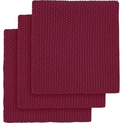 Engholm Karklud, Bomuld, 25x25 Cm, Bordeaux, 3 Stk Engholm Karklud, Bomuld, 25x25 Cm, Bordeaux, 3 Stk