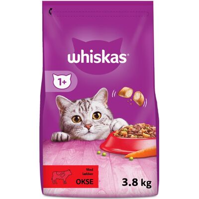 Whiskas 1+ Tørfoder, Okse, 3,8 Kg Whiskas 1+ Tørfoder, Okse, 3,8 Kg