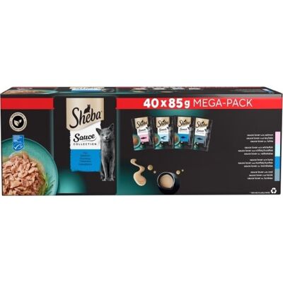 Sheba Fiskeselection Kattemad - I Sovs - 40 x 85g Sheba Fiskeselection Kattemad - I Sovs - 40 x 85g