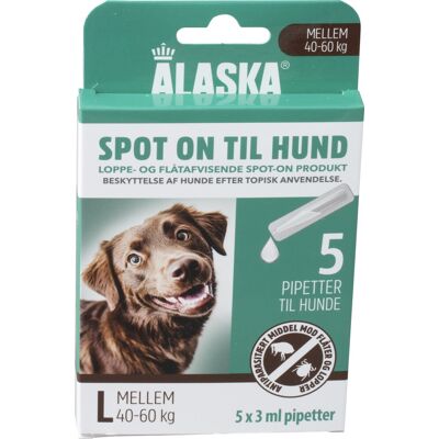 Alaska Flåt- Og Loppemiddel, Hund 40-60 Kg, 5x3 Ml Alaska Flåt- Og Loppemiddel, Hund 40-60 Kg, 5x3 Ml