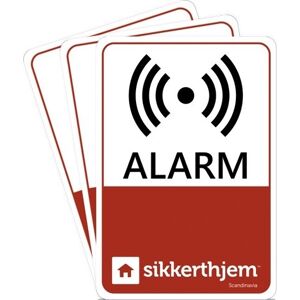 3stk. Alarmmærkater Til Sikkerthjem Alarm